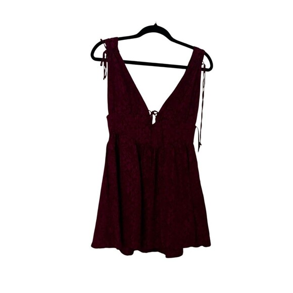 For Love & Lemons Janet Mini Dress Size S Maroon Red - Picture 5 of 8